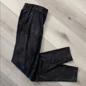 Crackle Shimmer Liquid Faux Leather Leggings
